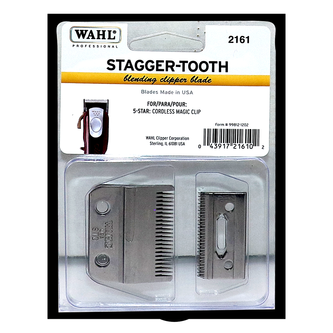 Wahl Stagger-Tooth 2-Hole Clipper Blade for 5 Star Cordless Magic Clip #2161