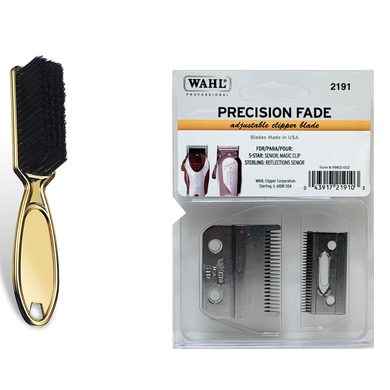 Wahl #2191 Precision Fade Adjustable Blade with gold brush