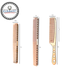Aluminum Metal Barber Stylist Clipper Comb Salon Set For Cutting -rose gold