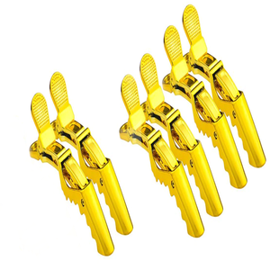 Gold Crocodile Hair Clip corc clip 6 pcs