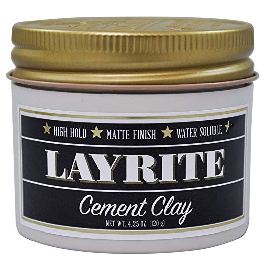 Layrite Cement Matte Hair Clay, 4.25 oz.
