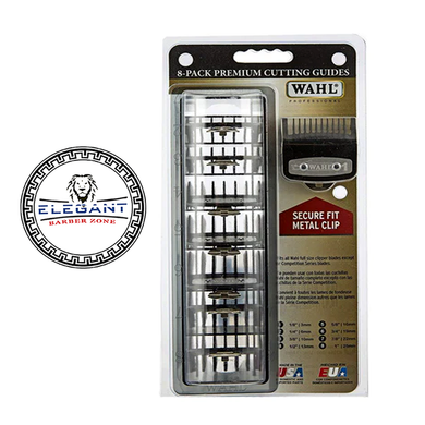 Wahl Professional Cutting Hair Clipper Premium Guides Combs Guards Pack of 8
