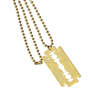 Golden Blade Pendant Necklace
