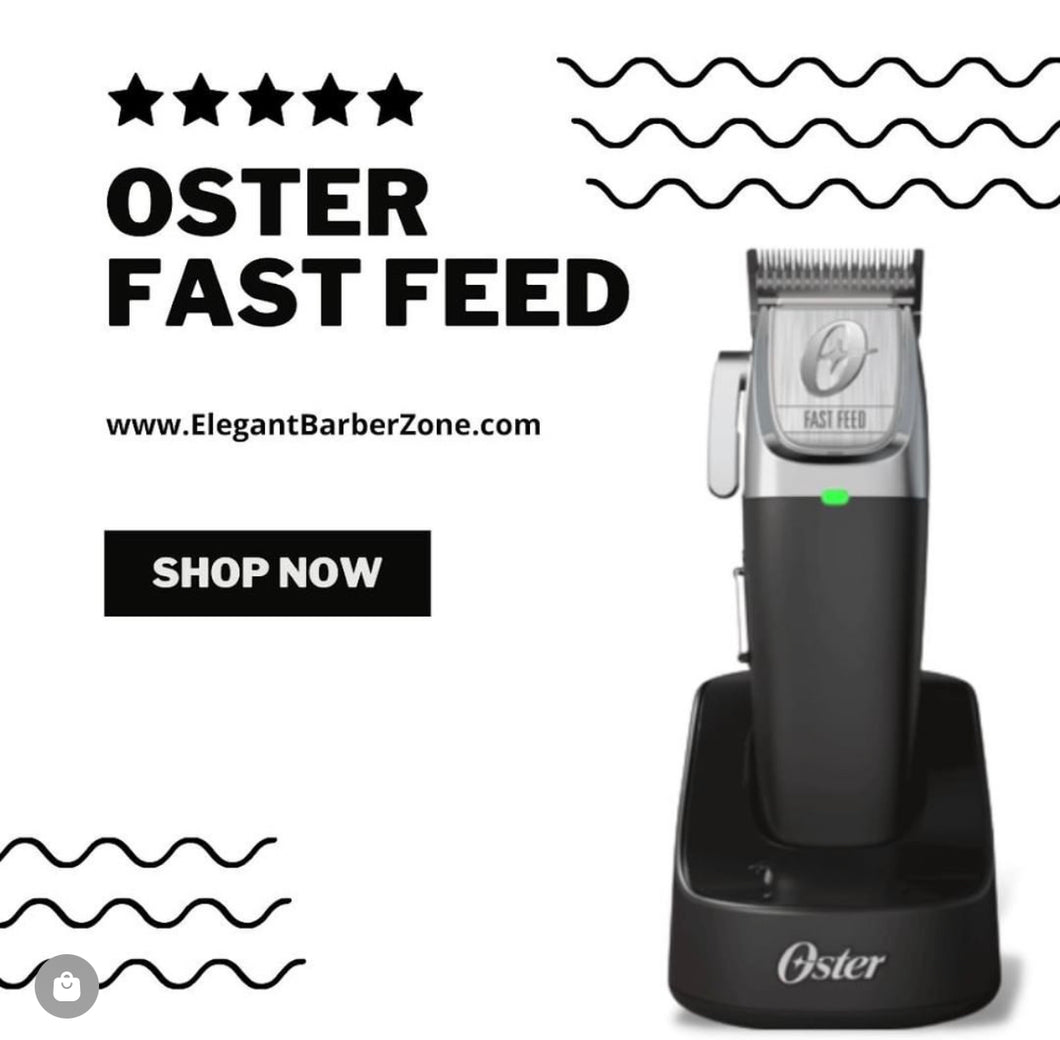 Oster Cordless Fast Feed Clipper black and silver