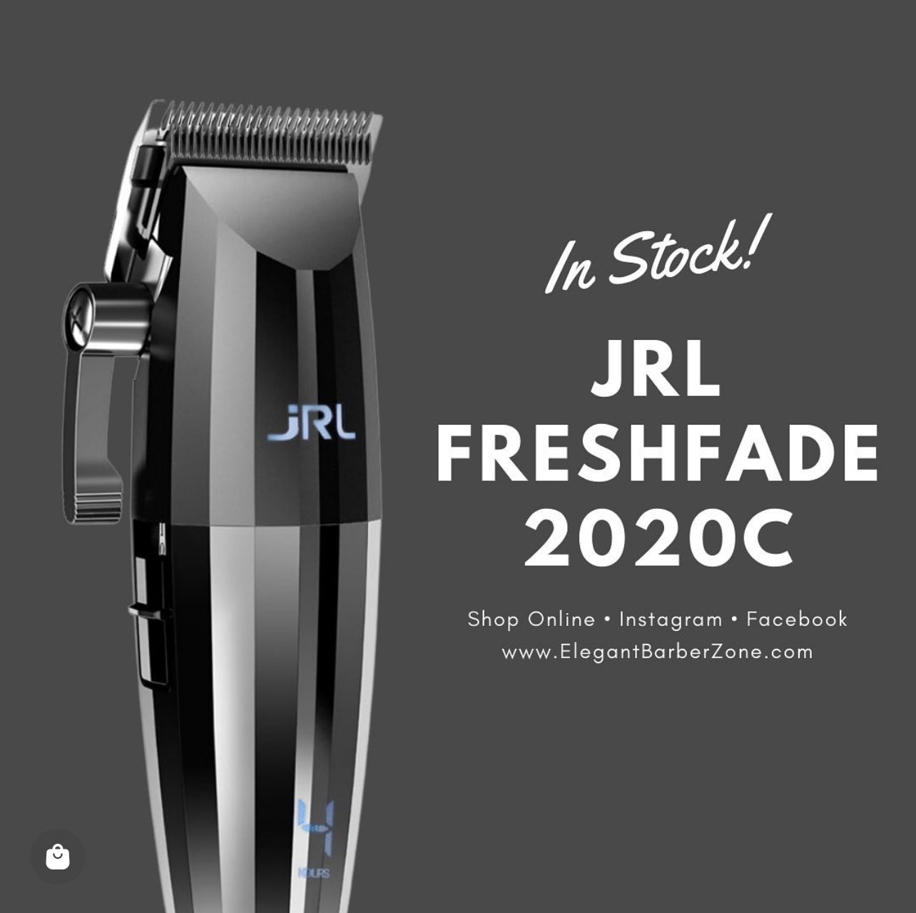 JRL Professional FF 2020C Cordless Lithium Ion Clipper Silver & Black