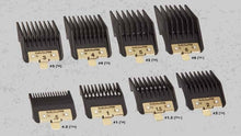 Load image into Gallery viewer, Babyliss 4barbers guards 8 set pcs  premium black and gold guards