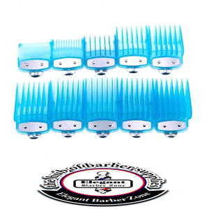 attachments guards cutting comb  10 set- baby blue