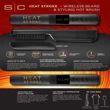 Load image into Gallery viewer, STYLECRAFT Heat Stroke Wireless Beard &amp; Styling Hot Brush Black