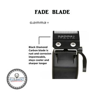 Gamma+ DLC Black Diamond Fade Fixed Replacement Clipper Blade