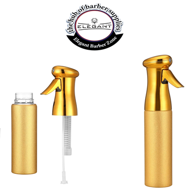 Hair Spray Bottle Trigger Hair Salon continuous Mist Sprayer Reusable gold 300 Ml