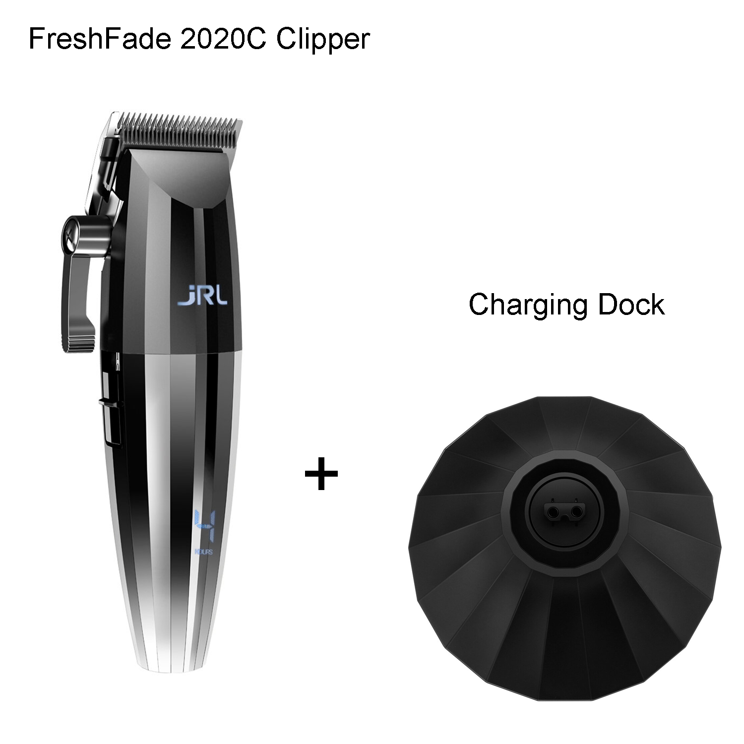 JRL FreshFade 2020C Clipper silver with Charging Dock – Elegant
