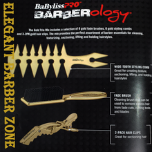 Load image into Gallery viewer, BaByliss PRO gold Wide Tooth Styling Barber ,clip and fade brush