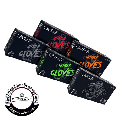 lv3 NITRILE GLOVES BUNDLE - 5 PACK all medium