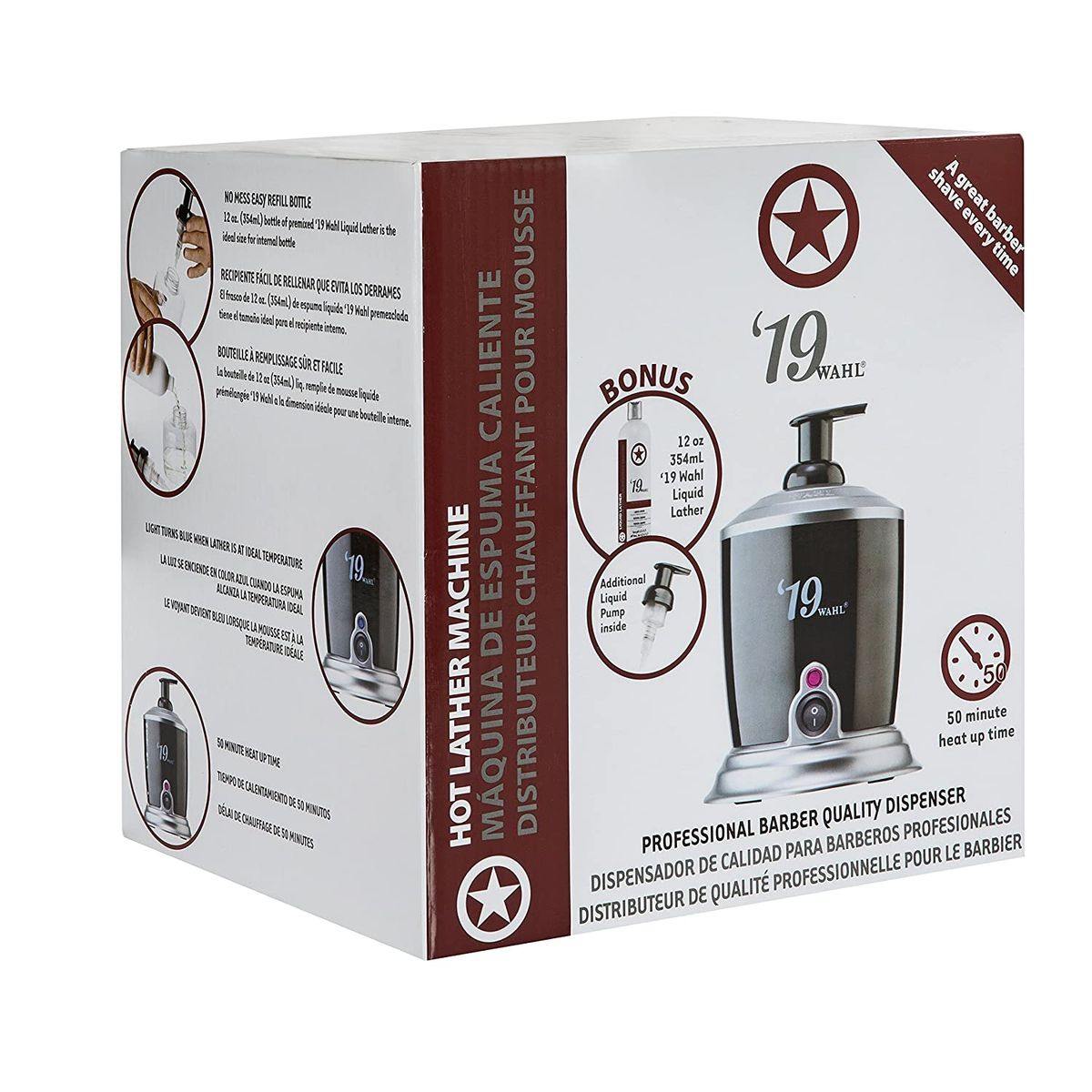 Wahl Professional ’9 Hot Lather Machine, Black Elegant Barber Zone