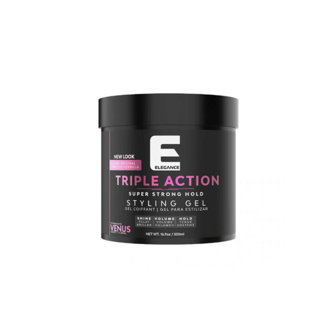 Elegance Triple Action Styling Hair Gel 500 ml Pink (venus)