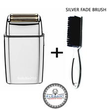 Load image into Gallery viewer, BaByliss Cordless Metal Double Foil Shaver FOILFX02 WITH SILVER FADE BRUSH