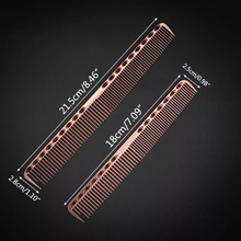 Load image into Gallery viewer, Aluminum Metal Cutting Comb Hair Hairdressing &amp; Barbers Salon Combs anti-static 2 pcs