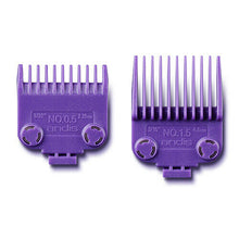 Load image into Gallery viewer, Andis Double Magnetic #.5 &amp; #1.5 Comb Guide Set #01420; Fits Master &amp; Fast Feed