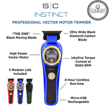 Load image into Gallery viewer, StyleCraft INSTINCT PROFESSIONAL VECTOR MOTOR CORDLESS HAIR TRIMMER WITH INTUITIVE TORQUE CONTROL