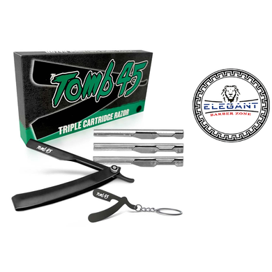 Tomb45 Triple Cartridge Shaving Kit Black Color - Barber Salon Supply