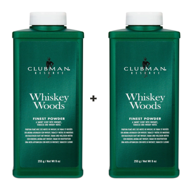 Clubman Reserve Whiskey Woods Finest Powder Talc 9oz -2 pack