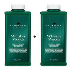 Clubman Reserve Whiskey Woods Finest Powder Talc 9oz -2 pack